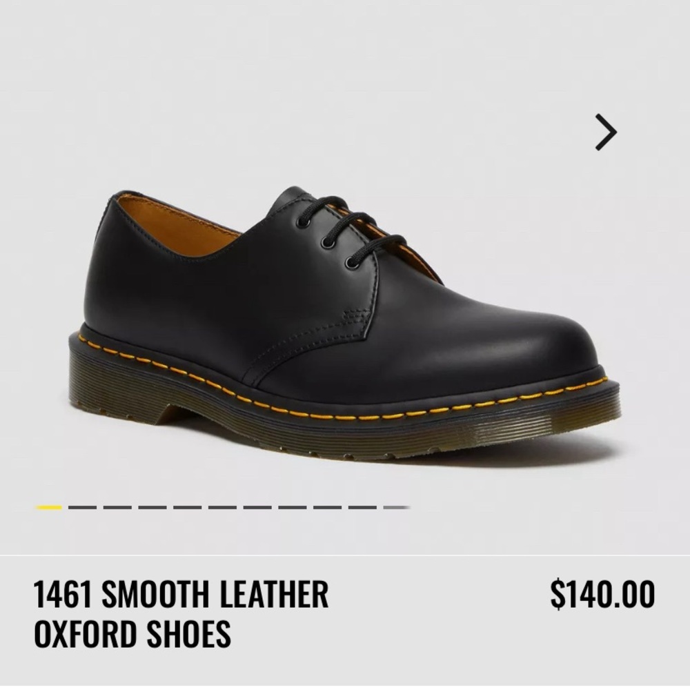 Dr Martens 1461 Smooth Leather Oxford Size 5 US - LIKE NEW!